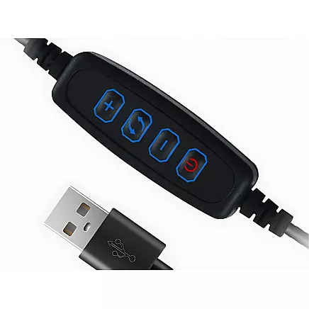 Spiral LED desk lamp, 3 light colours, USB brightness control