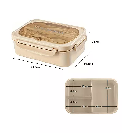 Lunchbox breakfast box lunch box with compartments cutlery