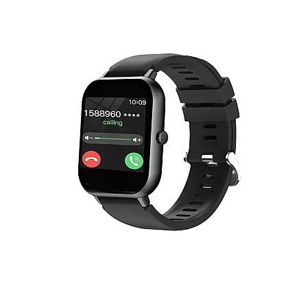 Viedpulkstenis vīriešiem un sievietēm ar zvanu funkciju, melns