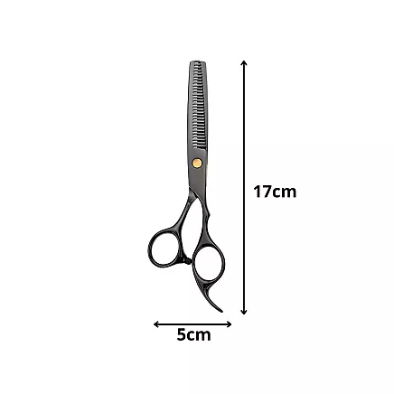 Degażówki professional hairdressing scissors, 17 cm, black, texturising