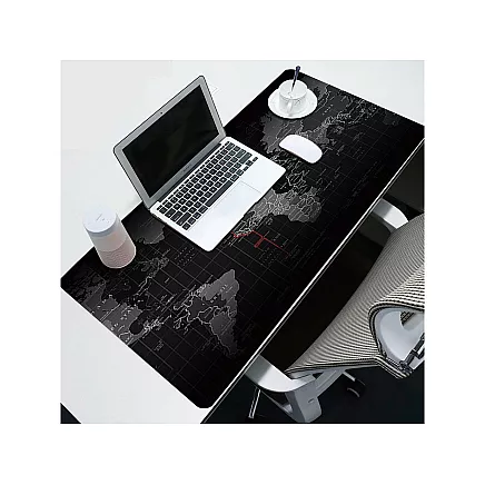 Large office world map mousepad 80x30