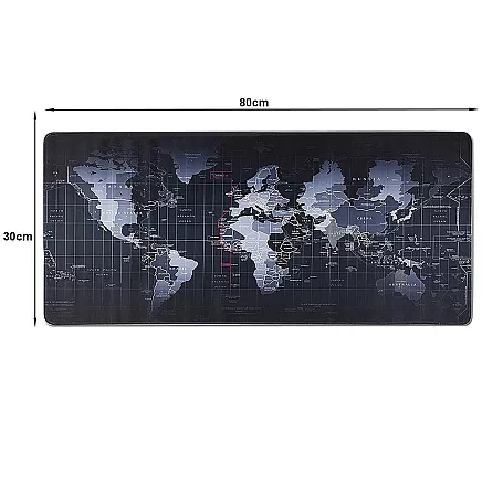 Large office world map mousepad 80x30