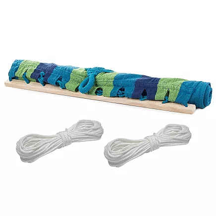 Garden hammock with frame hanging rocker with ropes