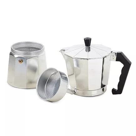 Espresso Kafijas Vārāmā Kanna un plīts, geizera 600ml, Sudraba