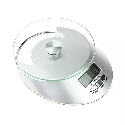 Electronic glass kitchen waiter 5kg / 1g clock