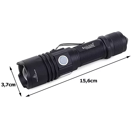 Taktiskā LED lukturis Bailong W556 ar CREE XM-L3-U3, USB uzlāde