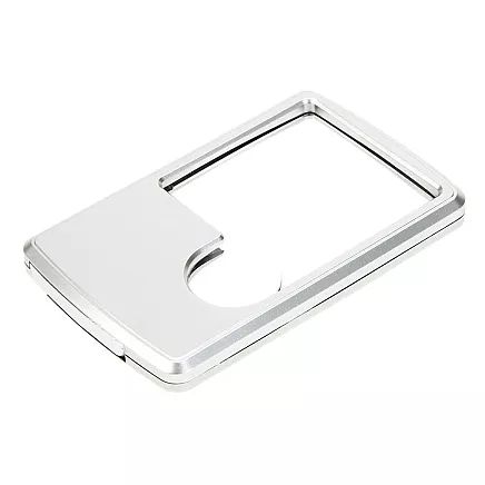 Kabatas lupa ar LED apgaismojumu 3x 6x, sudraba