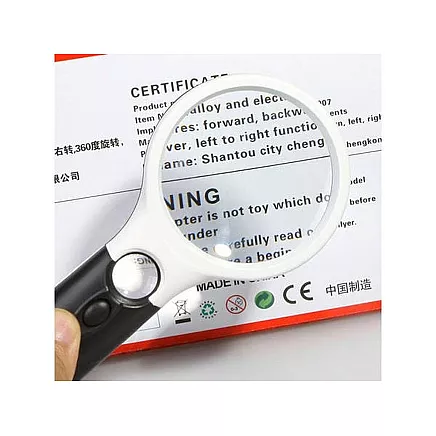 Ручная ювелирная лупа со светодиодом 45x22 мм, 3x75 мм