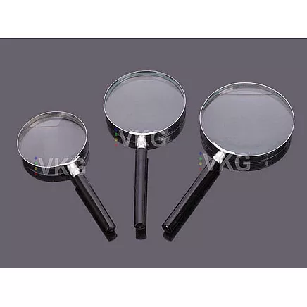 Klasiskā metāla palielināmā stikla lupa 75mm