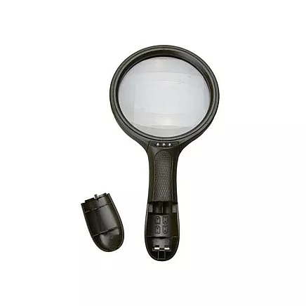 Rotaslietu pārnēsājamā lupa ar apgaismojumu 2x/5x