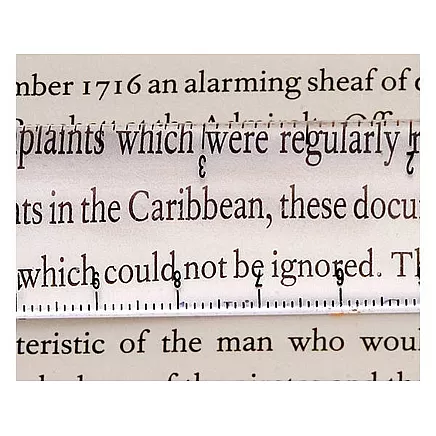 Reading ruler 2.5x, 5x magnification