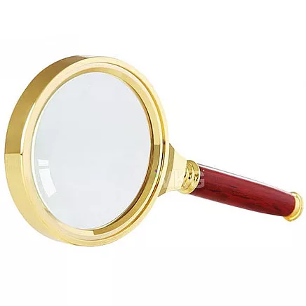 Classic handling lupa 80mm gold glass elegant
