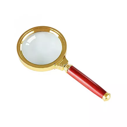 Classic handling lupa 80mm gold glass elegant