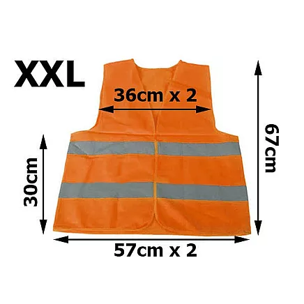 Reflective safety waistcoat orange