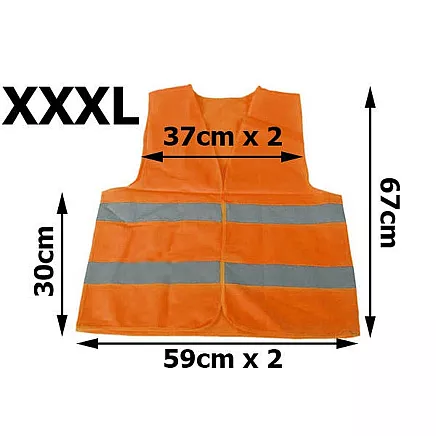 Reflective safety waistcoat orange