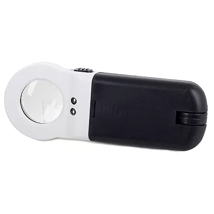 Rokas lupa ar LED apgaismojumu 16x palielinājums lasīšanai