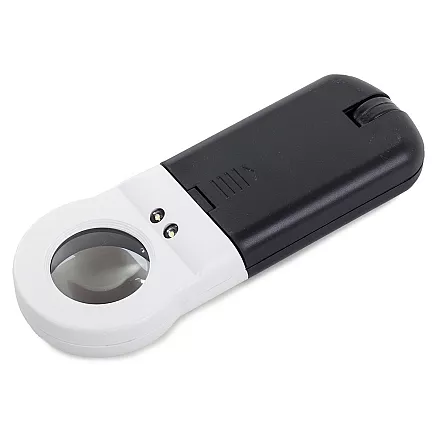 Rokas lupa ar LED apgaismojumu 16x palielinājums lasīšanai