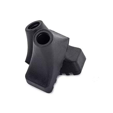 Палка для скандинавской ходьбы с резиновыми наконечниками, черная