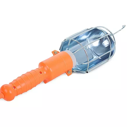 Universāls darbnīcas lukturis ar āķi un 5 m kabeli, 230V 60W, oranžs