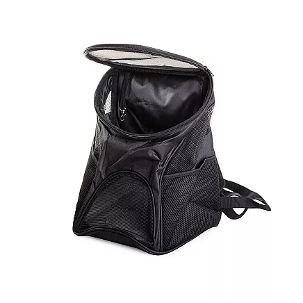 Priekšējā pārvadāšanas mugursoma suņiem un kaķiem, melna