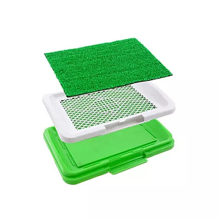 Puppy dog grass litter tray learning mat