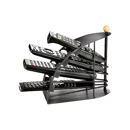 Pults turētājs un telefona statīvs, 4 nodalījumi, melns