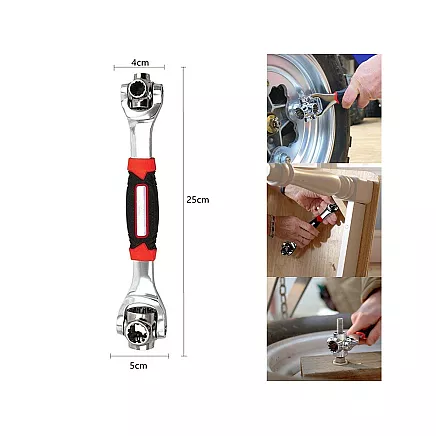 Universāla daudzfunkcionāla uzgriežņu atslēga 48-in-1