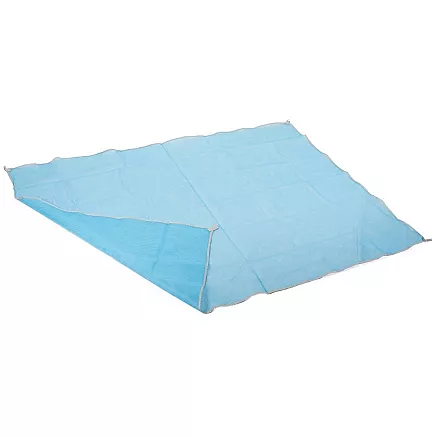 Liels bezsmilšu pludmales paklājs piknikam 200x150 cm, zils