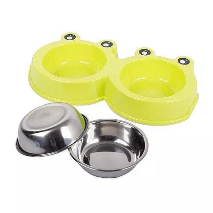 Metal dual dog box 300ml x 2