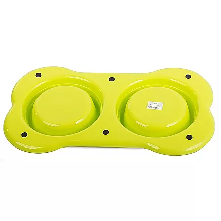 Divkāršā suņu/kaķu barības bļoda 2x400ml