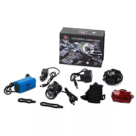 Bailong priekšējā galvas lukturis ar CREE LED, zoom, velosipēdam un kājām