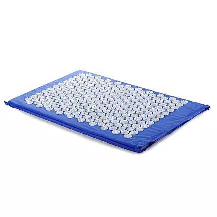 Akupresūras akupunktūras paklājs masāžas adatu paklājiņš 65x40cm, Kuzņecova aplikators, zils