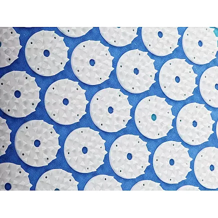 Akupresūras akupunktūras paklājs masāžas adatu paklājiņš 65x40cm, Kuzņecova aplikators, zils