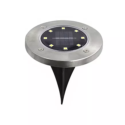 Solar disk garden lights twilight sensor 4pcs