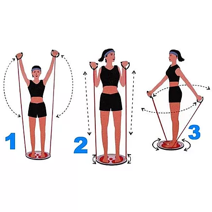 Swivel twister for exercise with cables foot massager