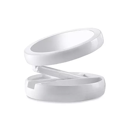 Illuminated 22 led 2 x 3 x usb cosmetic mirror