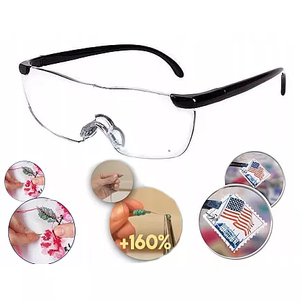 Magnifying glasses vision 160% zoom