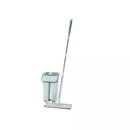 Rotary flat mop two-chamber wringer bucket