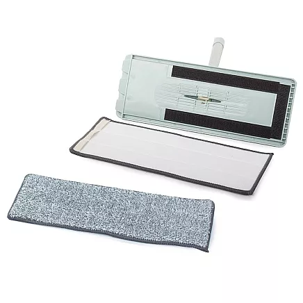 Rotary flat mop two-chamber wringer bucket