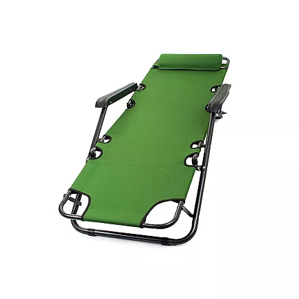 Garden beach lounger folding cushion gravity reinforced soft