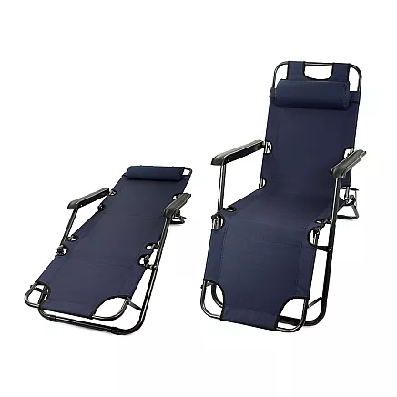 Garden beach lounger folding cushion gravity reinforced soft