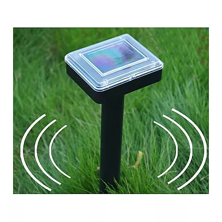 Solar mole repellent for moles rodents