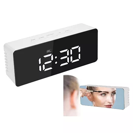 Led alarm clock led timer led mirror alarm date 4in1