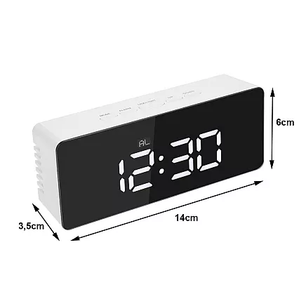 Led alarm clock led timer led mirror alarm date 4in1