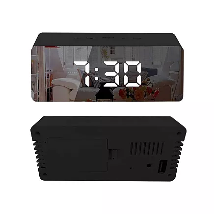 Led alarm clock led timer led mirror alarm date 4in1