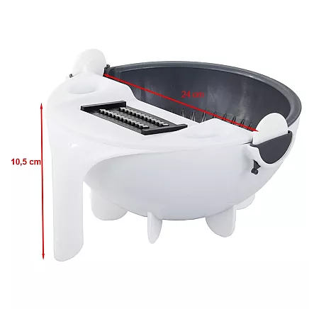 Dārzeņu un augļu griezējs–rīve ar caurduri un mizotāju