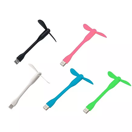 Silikona Portatīvais Rokas Mini Ventilators ar USB, Dažādas krāsas