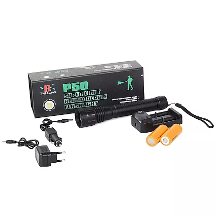 Bailong P58 taktiskā LED lukturis ar CREE XHP50, zoom, 1000m