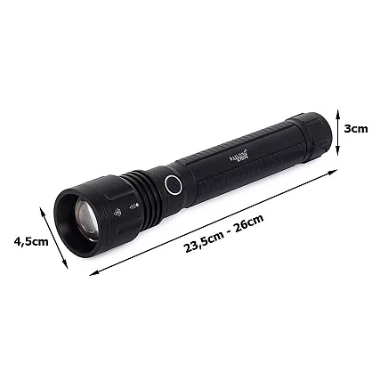 Bailong P58 taktiskā LED lukturis ar CREE XHP50, zoom, 1000m