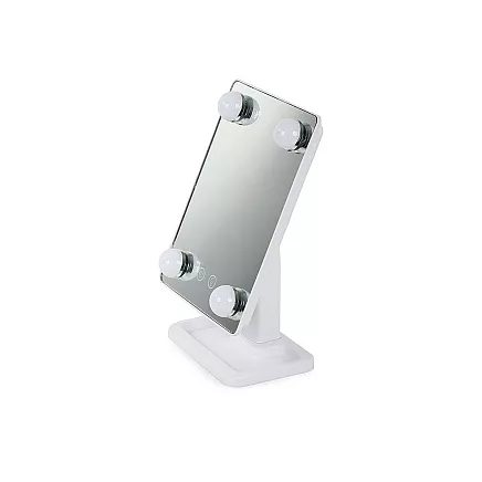 Makeup Kosmētisks Spogulis ar LED Apgaismojumu un 180° Rotāciju, Melns